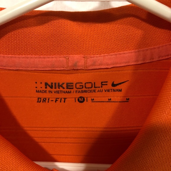 Orange Nike polo T-shirt Dri-Fit Size: M - Picture 3 of 4
